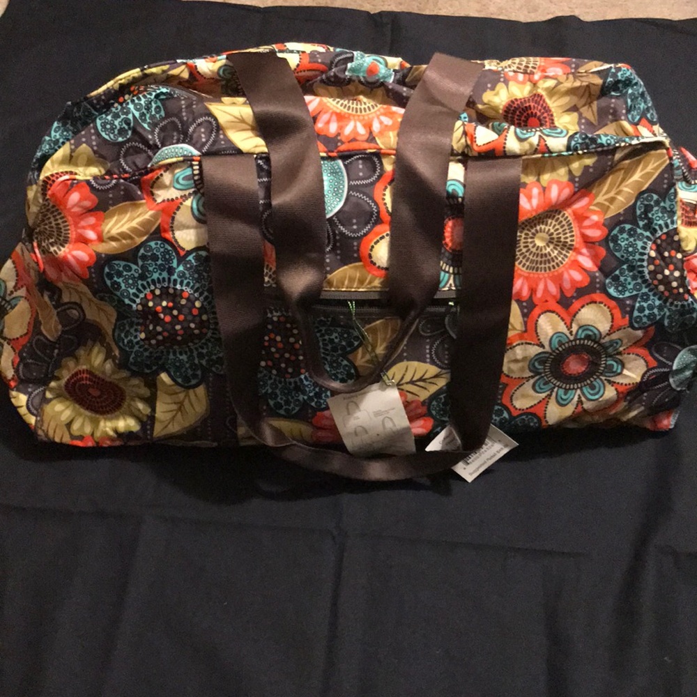Collapsible Vera Bradley “flower shower” duffle